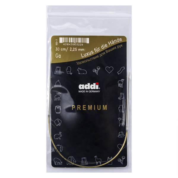 Спицы, круговые, супергладкие, addiClassic №2.25, 30 см. Арт 105-7/2.25-30