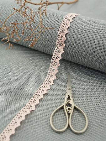 Кружево плетеное, 12 мм, цвет розовый, 100% хлопок, 5 м. Арт K-5004-268