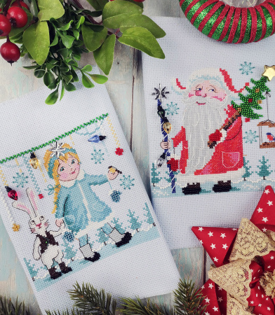 Набор для вышивания  "Снегурка и Зая". Арт 13.003.46