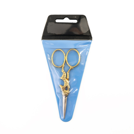 Ножницы  для вышивания "Кролик", цвет золотой, в чехле, 10 см. Арт CI2812