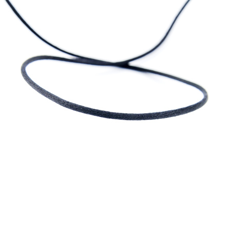 Шнур атласный мини-рулон, 2 мм, 4,5 м, цвет 01, черный. Арт P00462-2мм-01           