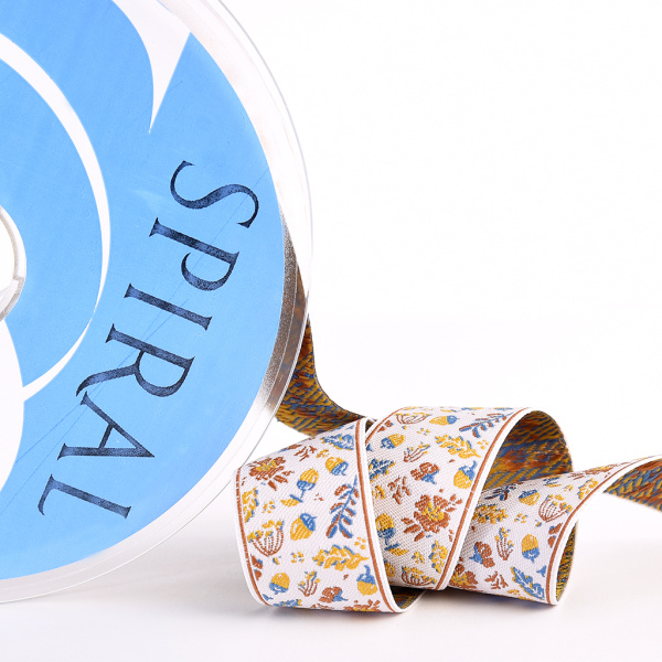 Лента из тканого жаккарда SAFISA, 25 мм, 15 м, цвет 01. Арт 9258-25мм-01