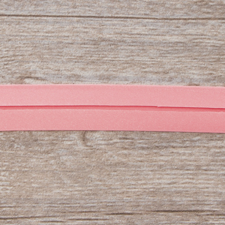 Косая бейка атласная 20 мм, 25 м, цвет 29, ярко-розовый. Арт 6260-20мм-29            