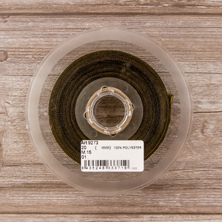 Лента жаккардовая SAFISA, 20 мм, 15 м, цвет 01. Арт 9273-20мм-01