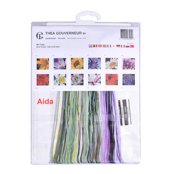 Набор для вышивания "Тюльпан", канва аида 18 ct . Арт 494A                    