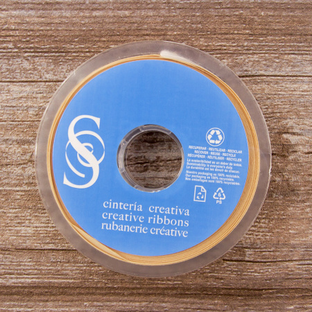 Лента атласная двусторонняя SAFISA, 8 мм, 25 м, цвет 21, персиковый айвори. Арт 110-8мм-21