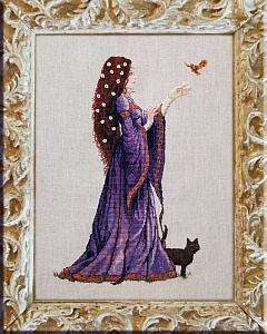 Набор для вышивания "Dame au Chat" (Женщина и кошка), 19 x 27 см