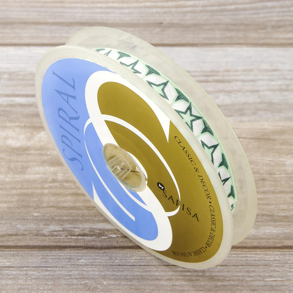 Лента с рисунком SAFISA, 15 мм, 15 м, цвет 01. Арт 25258-15мм-01           