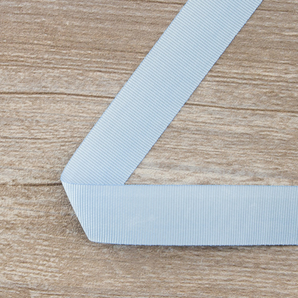 Лента репсовая SAFISA, 25 мм, 25 м, цвет 04 голубой светлый. Арт 350-25мм-04