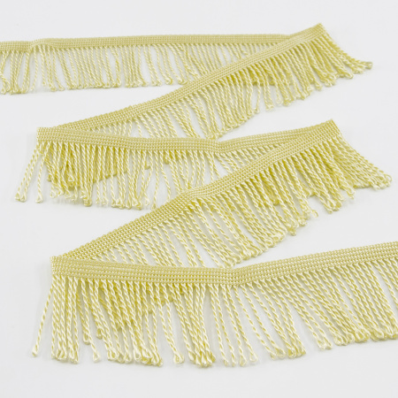 Бахрома витая, 60 мм, цвет светло-желтый. Арт PP-60 col.111