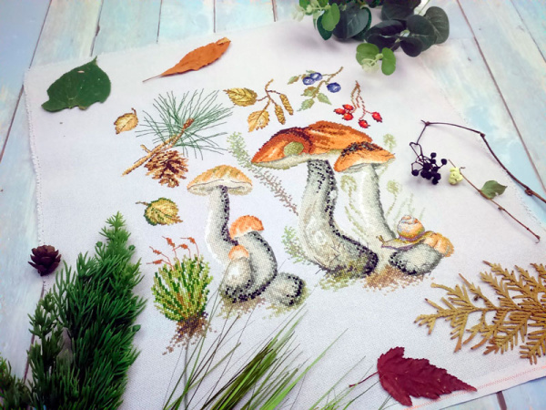 Набор для вышивания "Подберезовики". Арт 04.012.04
