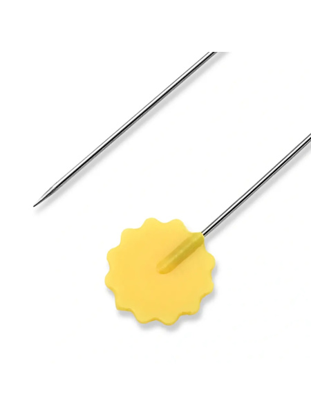 Булавки для квилтинга желтые 50 шт, 50 мм. Арт 136-0028520-060000