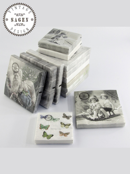 Салфетки трехслойные для декупажа, коллекция "Lunch" Sagen Vintage Design "Букет из розовых роз". Арт 80075