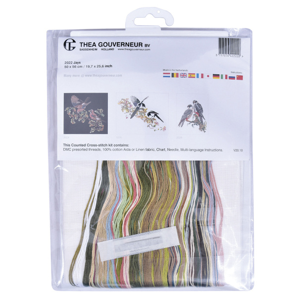 Набор для вышивания "Сойки", канва лён 36 ct. Арт 2022                    