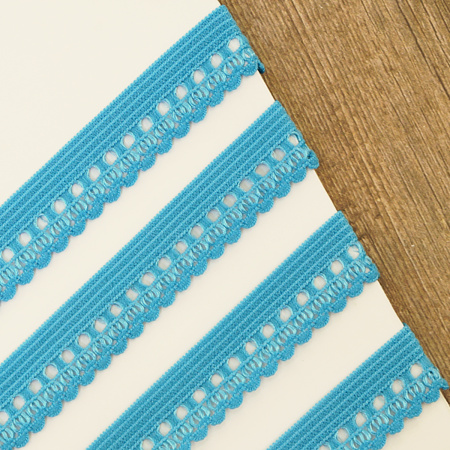 Резинка отделочная ажурная, цвет синий. Арт 12404/7160