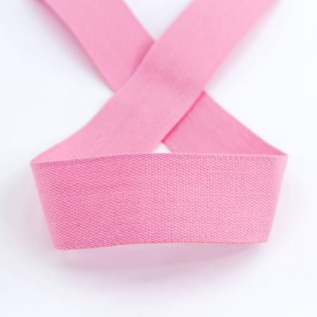 Тесьма киперная хлопковая на блистере SAFISA, 25 мм, 2 м , цвет 05, розовый. Арт P00260C-25мм-05         