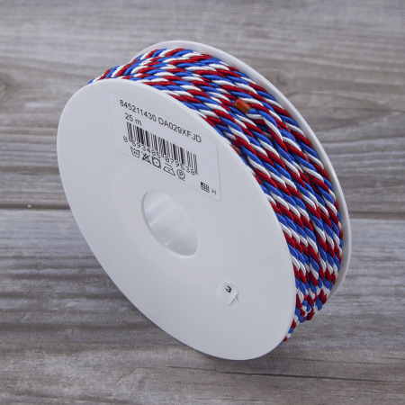 Шнур витой, трехцветный, 3 мм. Арт 845211430DB029           