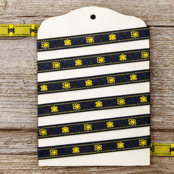 Лента жаккард SAFISA, 10 мм, 15 м, цвет 04. Арт 9085-10мм-04            