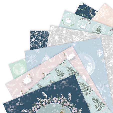 Набор бумаги для скрапбукинга "THE ENCHANTED SWAN". Арт PMA160332