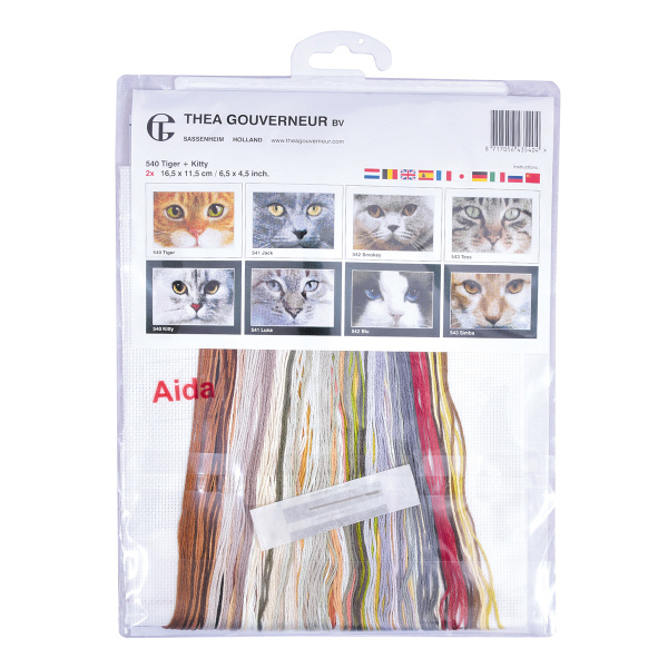 Набор для вышивания "Два котёнка", канва Aida 16 ct. Арт 540A