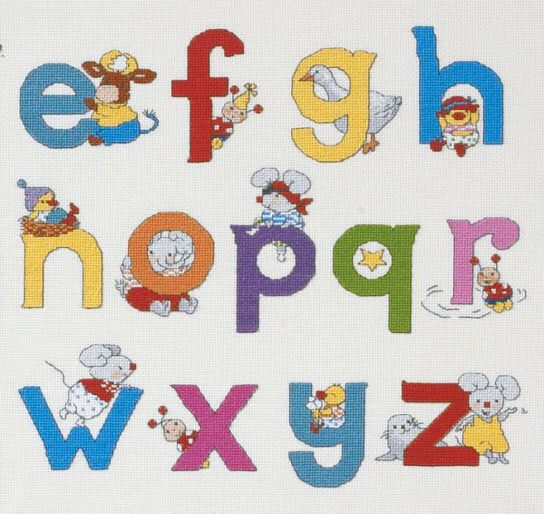 Набор для вышивания "Счастливые друзья - Алфавит". Арт 90-0397                 
