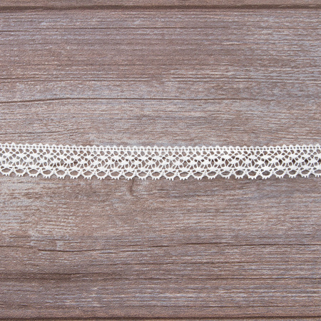 Мерсеризованное хлопковое кружево, 20 мм, белый. Арт 2095/01