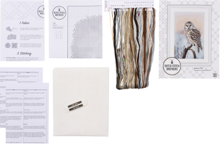 Набор для вышивания "Сова", канва лён 28 ct. Арт DSB014L