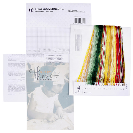 Набор для вышивания "Жёлтый гладиолус", канва лён 36 ct. Арт 3072                    