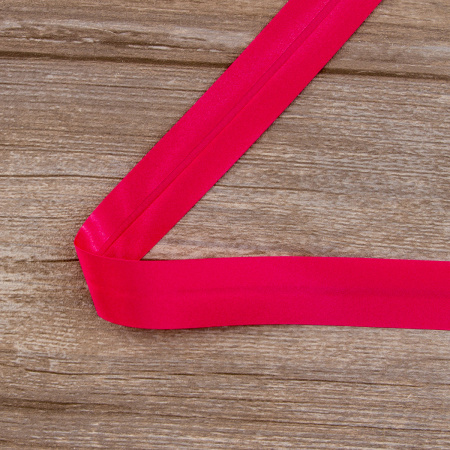 Косая бейка атласная 30 мм, 25 м, цвет 20, темно-розовый. Арт 6260-30мм-20            