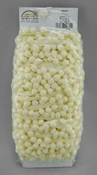 Тесьма с помпонами MATSA цвет молочный. Арт 96923/1501