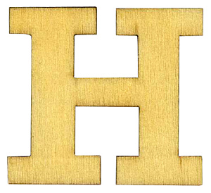 Деревянная заготовка "Буква" Н. Арт 1000010Н