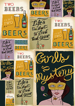 Карта для декупажа "Вeers". Арт DFG401                  