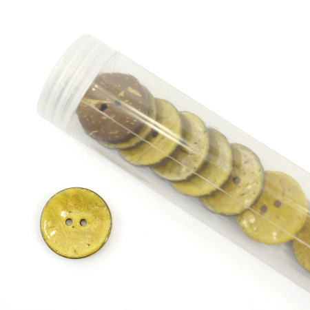 Пуговицы CONCEPT, размер 40, кокос,  цвет COL.12 желто-зеленый. Арт 1919H-040-COL.12