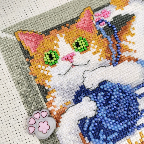 Набор для вышивания "Кот и клубок". Арт 13.003.15