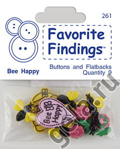 Пуговицы Favorite Findings "Будь счастлив". Арт 550000261                