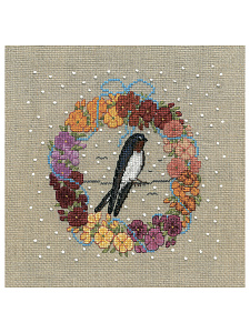 Набор для вышивания "August wreath - Swallow" (Августовский венок "Ласточка")