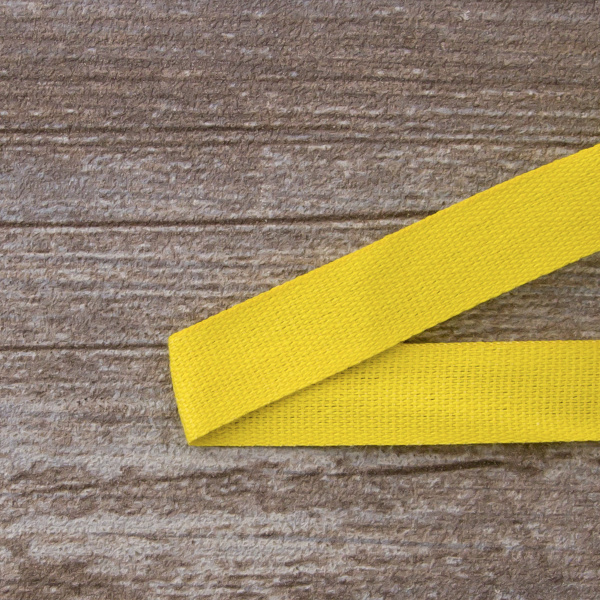 Тесьма киперная хлопковая на блистере SAFISA, 14 мм, 2,5 м , цвет 32, желтый. Арт P00260C-14мм-32         