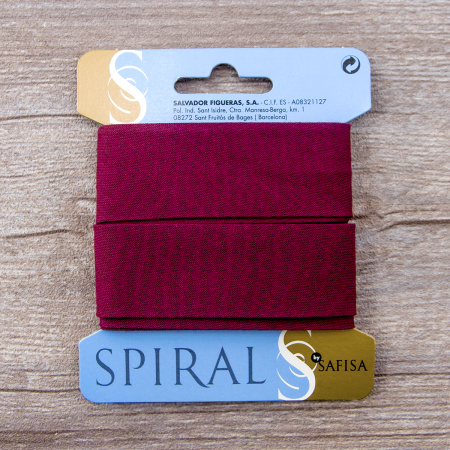 Косая бейка хлопок/полиэстер на блистере, 30 мм, 2,5 м, цвет 30, Бордовый. Арт P06120-30мм-30          