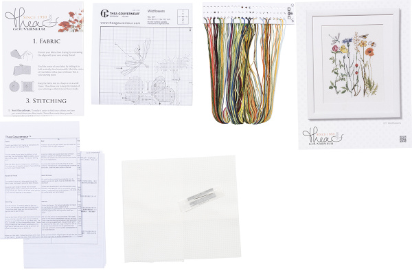 Набор для вышивания "Полевые цветы", канва Aida 16 ct. Арт 577A