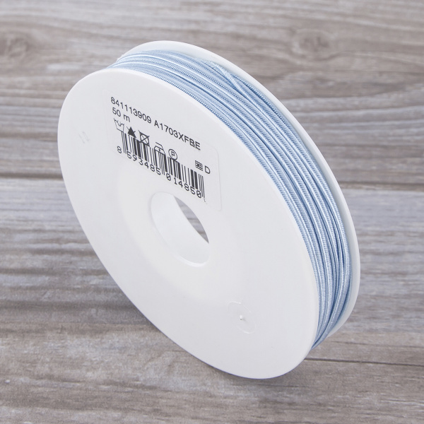 Шнур-сутаж PEGA, голубой, 3 мм. Арт 841113909A1703