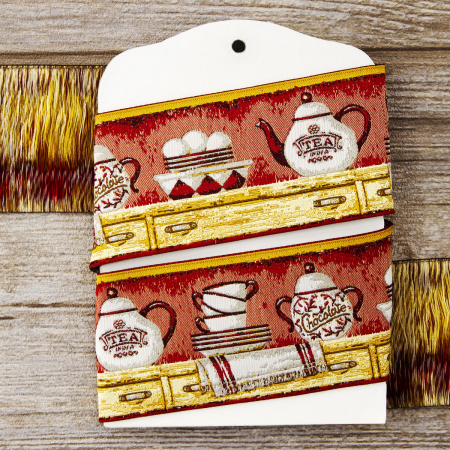 Лента жаккард SAFISA, 50 мм, 15 м, цвет 02. Арт 9211-50мм-02