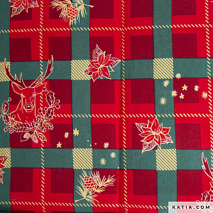 Ткань Xmas Poplin, 100% хлопок, 150 см, 120 г/м²