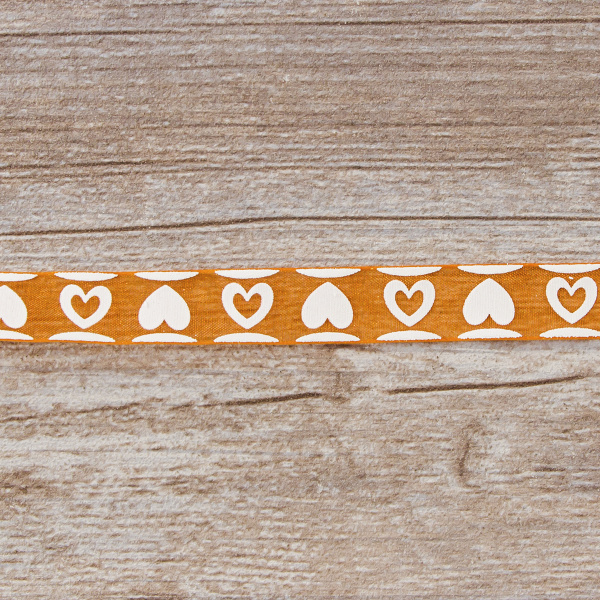 Лента органза с напечатанным рисунком SAFISA, 15 мм, 25 м, цвет 61. Арт 25255-15мм-61           