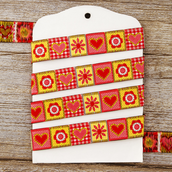 Лента жаккард SAFISA, 20 мм, 15 м, цвет 01. Арт 9178-20мм-01