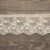 Кружево-вышивка на тюле, 42 мм, цвет бежевый, 100% полиэстер, 3,5 м. Арт T-2443.371