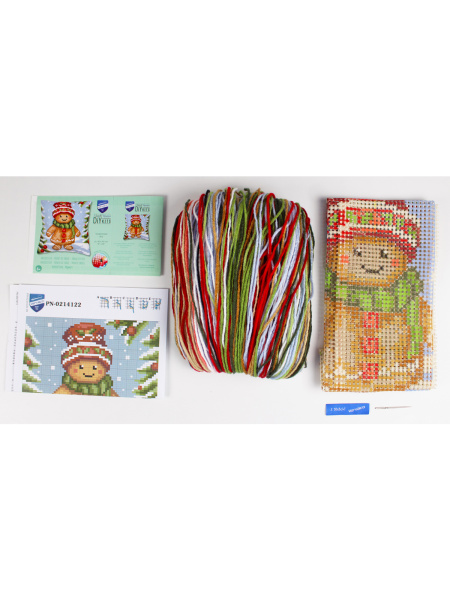 Набор для вышивания подушки "Пряничный человечек". Арт PN-0214122