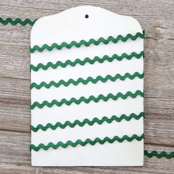 Тесьма PEGA тип вьюнчик, темно-зеленый, 6,4 мм. Арт 841510421A7801