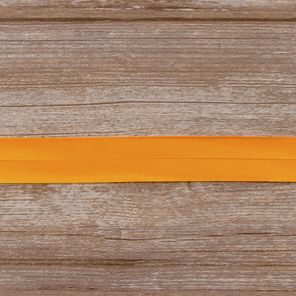 Косая бейка атласная 30 мм, 25 м, цвет 81, облепиховый. Арт 6260-30мм-81            