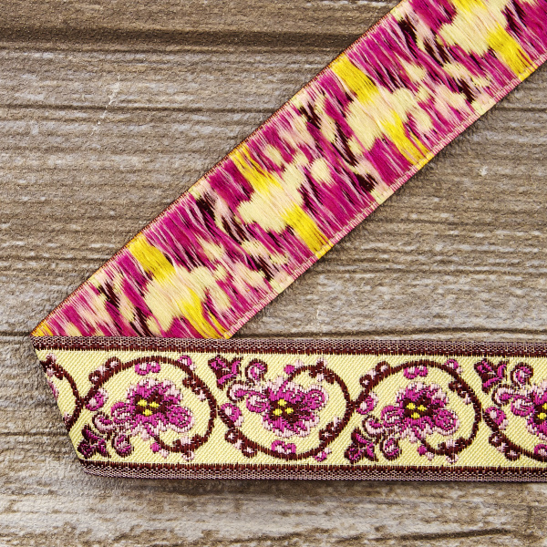 Лента жаккард SAFISA, 25 мм, 15 м, цвет 01. Арт 9189-25мм-01