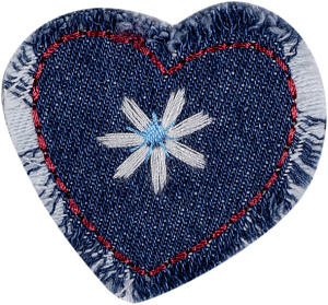 Термоаппликация "Голубое сердце со звездой"